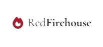 Red Firehouse logo with stylized red flame icon and company name in black text